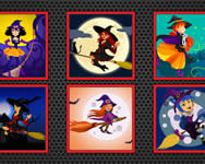 Midnight witches jigsaw halloween HTML5 jtk